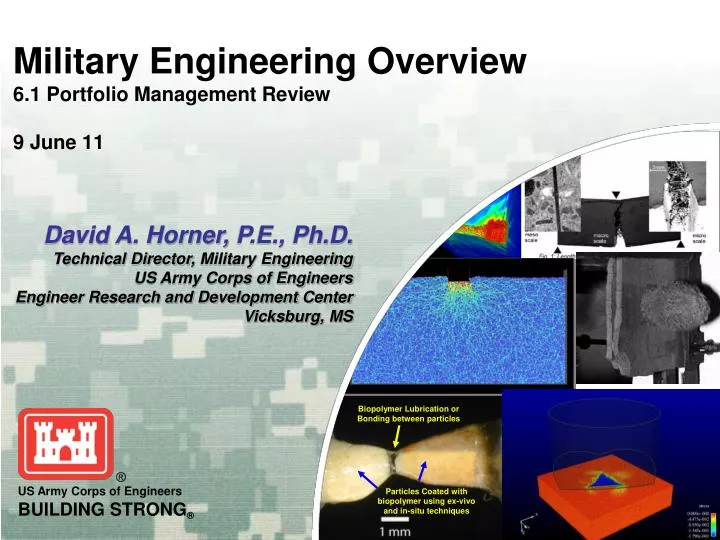 military engineering overview 6 1 portfolio management review 9 june 11