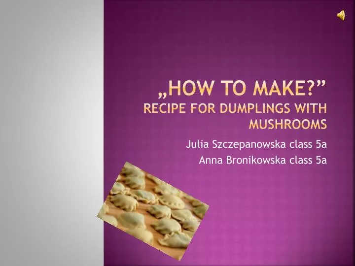 how to make recipe for dumplings with mushrooms