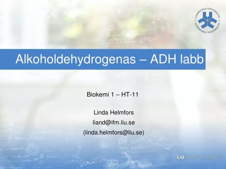 alkoholdehydrogenas adh labb