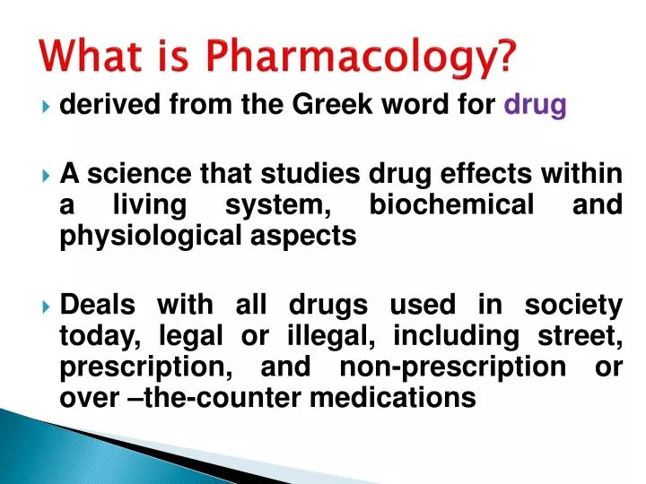 what is pharmacology