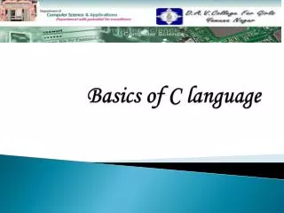 Basics of C language