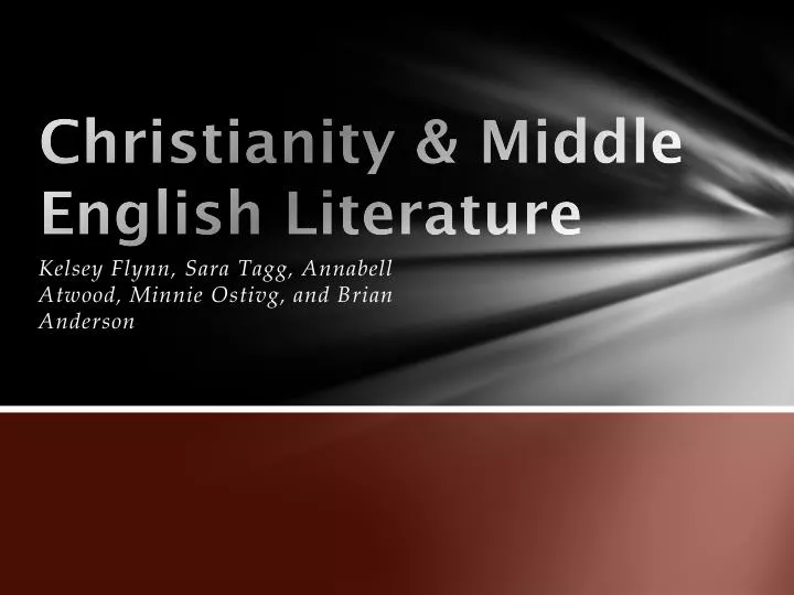 christianity middle english literature