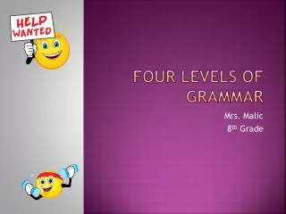 Four Levels of Grammar