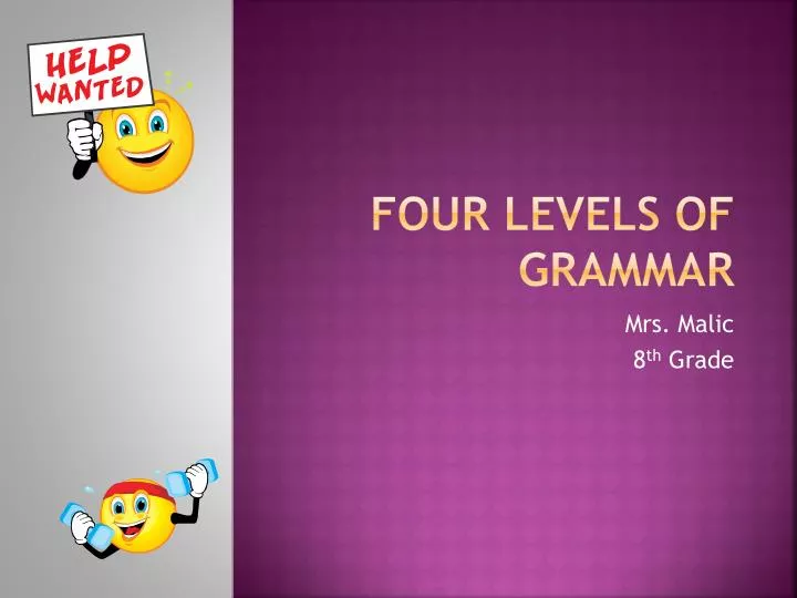 four levels of grammar