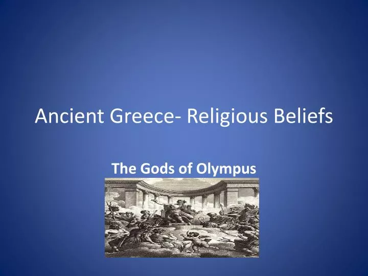 ancient greece religious beliefs