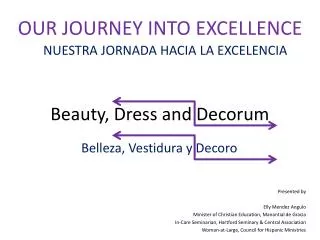 Beauty, Dress and Decorum