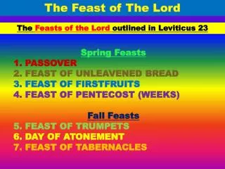 The Feast of The Lord