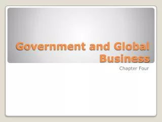 Government and Global Business