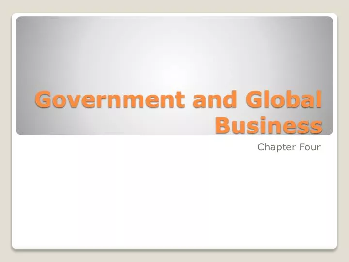 government and global business