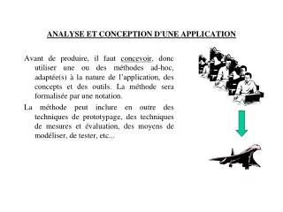 analyse et conception d une application