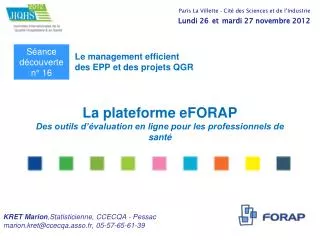 la plateforme eforap des outils d valuation en ligne pour les professionnels de sant