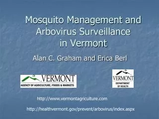Mosquito Management and Arbovirus Surveillance in Vermont