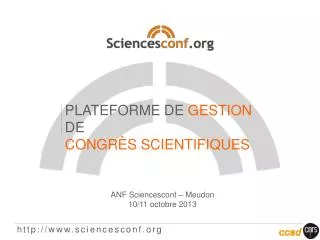http www sciencesconf org