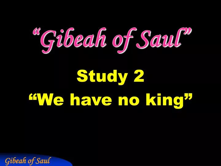 gibeah of saul