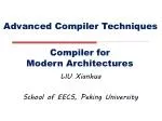 Advanced Compiler Techniques - slide 1