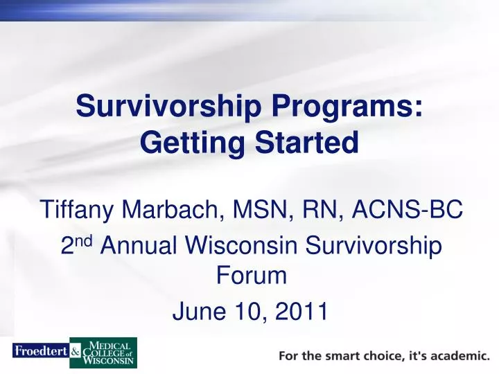 survivorship programs getting started