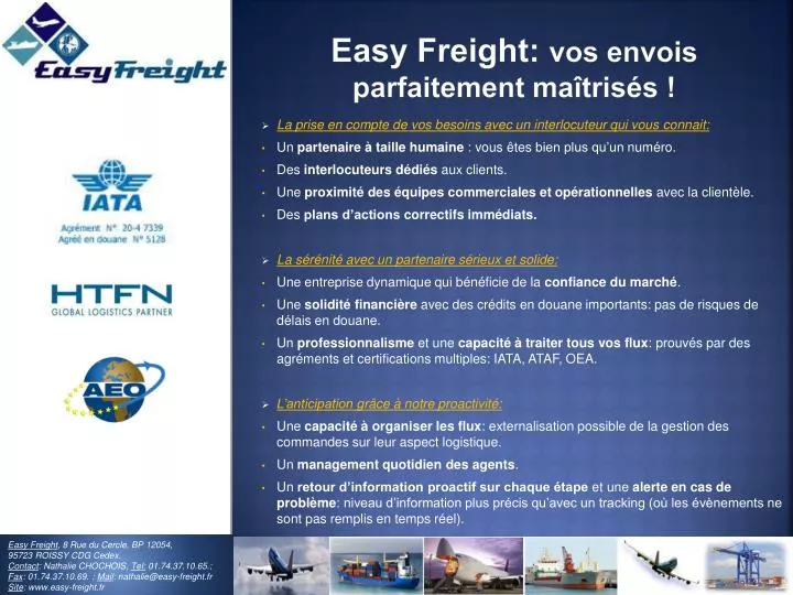 easy freight vos envois parfaitement ma tris s