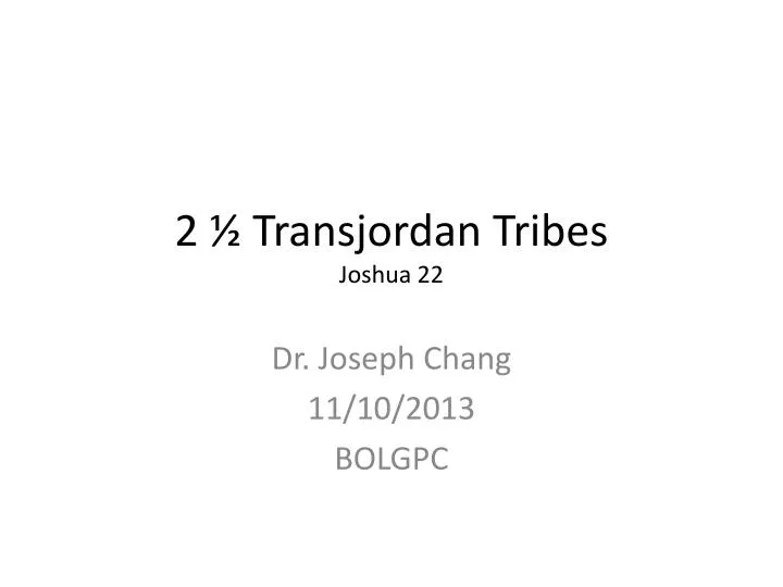 2 transjordan tribes joshua 22