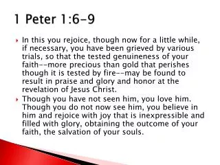 1 Peter 1:6-9