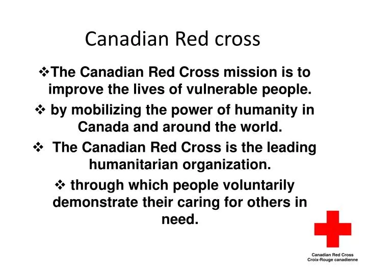 canadian red cross