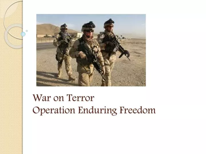 war on terror operation enduring freedom