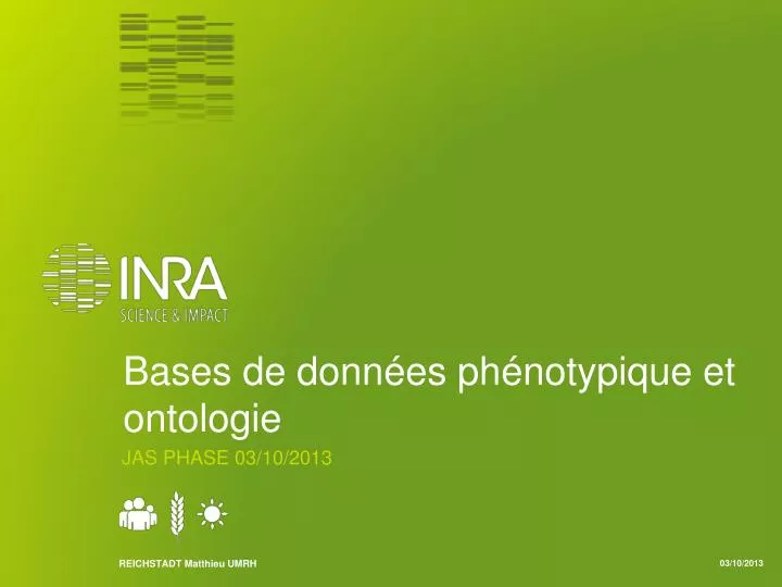 bases de donn es ph notypique et ontologie