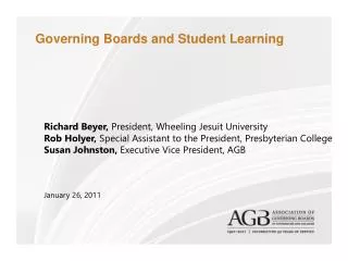 Governing Boards and Student Learning