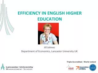 EFFICIENCY in English higher education