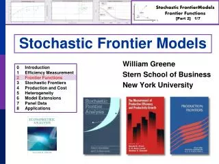 Stochastic Frontier Models