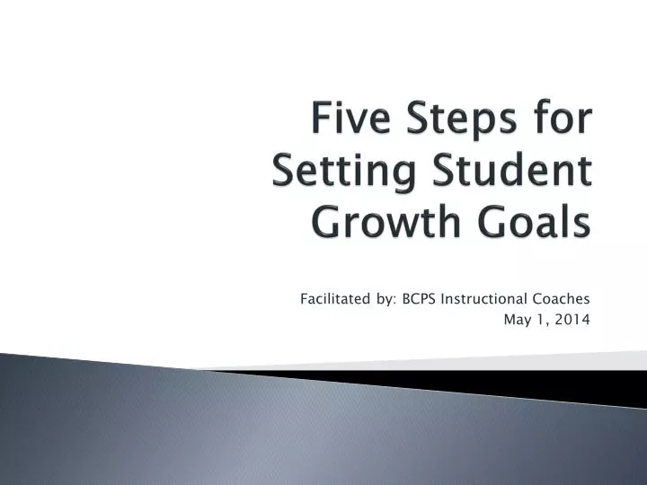 five steps for setting student growth goals