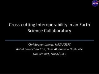 Cross-cutting Interoperability in an Earth Science Collaboratory