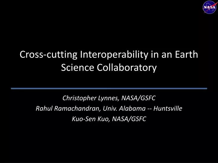 cross cutting interoperability in an earth science collaboratory