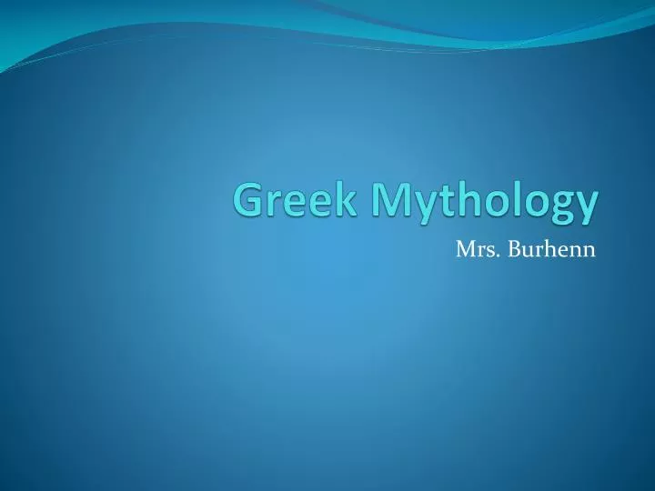 greek mythology