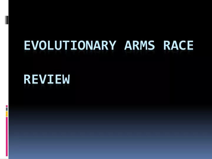 evolutionary arms race review