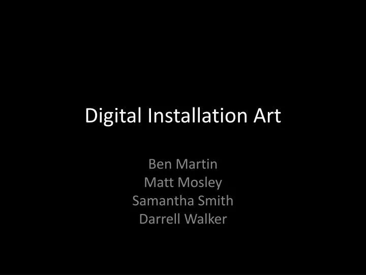 digital installation art