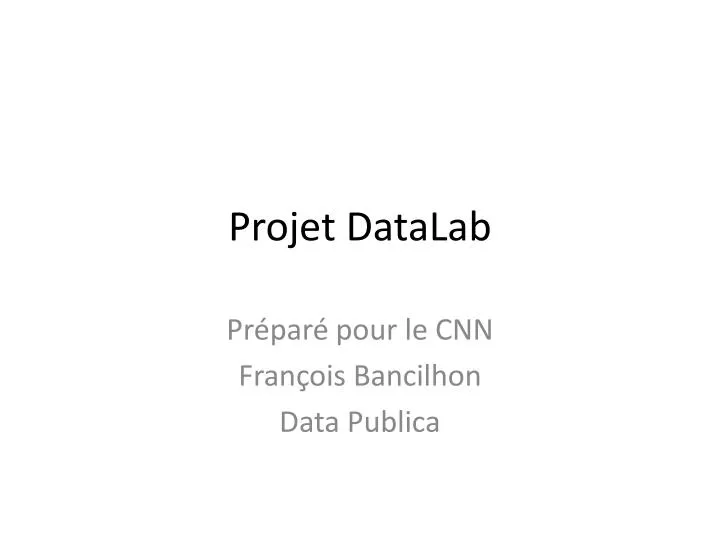 projet datalab