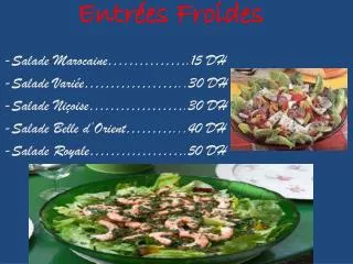 Entrées Froides