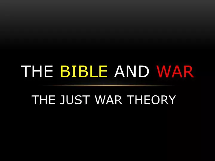 the bible and war