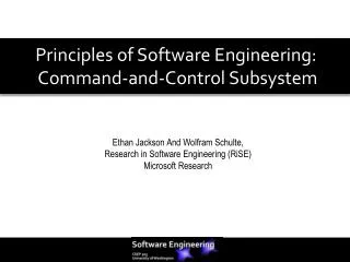Principles of Software Engineering: Command-and-Control Subsystem
