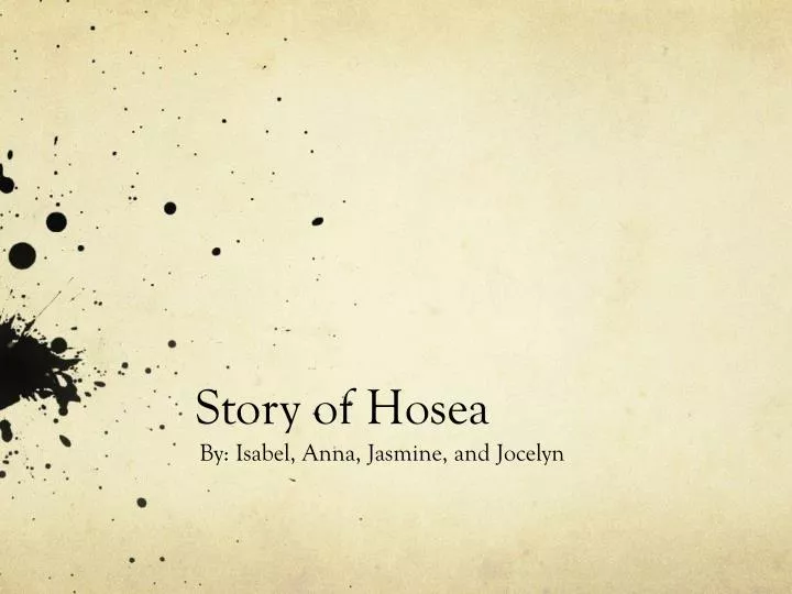 story of hosea