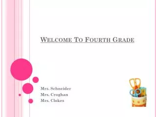 welcome to fourth grade