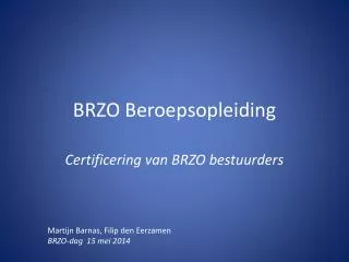 brzo beroepsopleiding