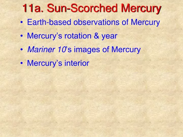 11a sun scorched mercury