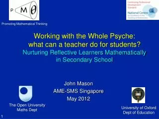 John Mason AME-SMS Singapore May 2012
