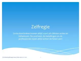 zelfregie