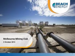 Melbourne Mining Club 3 October 2013