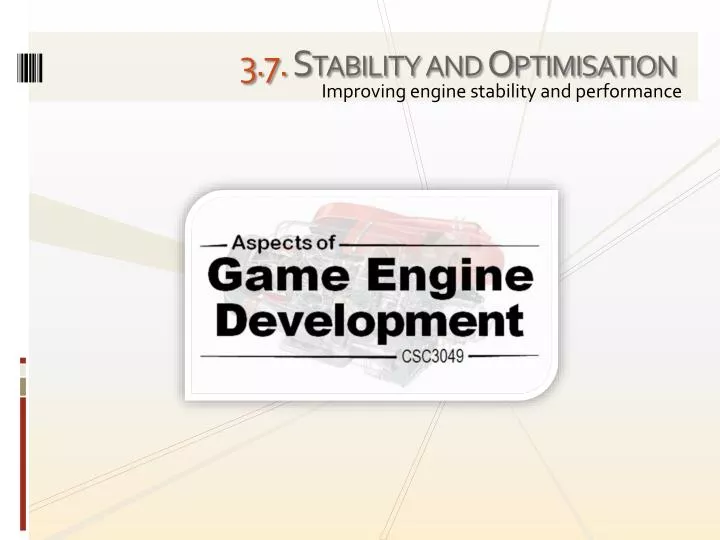 3 7 stability and optimisation
