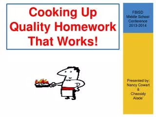 Cooking Up Quality Homework That Works!