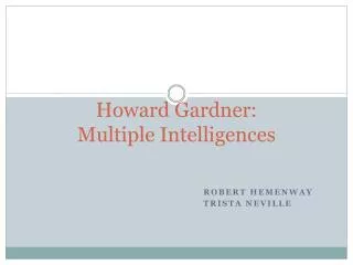 howard gardner multiple intelligences