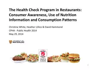 The Health Check Program in Restaurants: